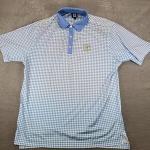 FootJoy Mens 122nd US Open The Country Club Gingham Polo Shirt Blue Large FJ